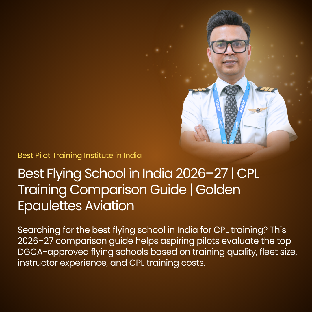 Best Flying School in India 2026–27 | CPL Training Comparison Guide | Golden Epaulettes Aviation